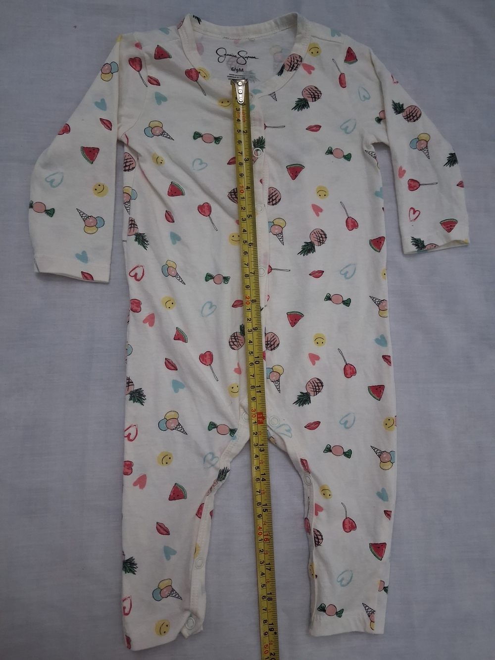 Jessica Simpson One Piece Footie Sleeper 6-9mo
